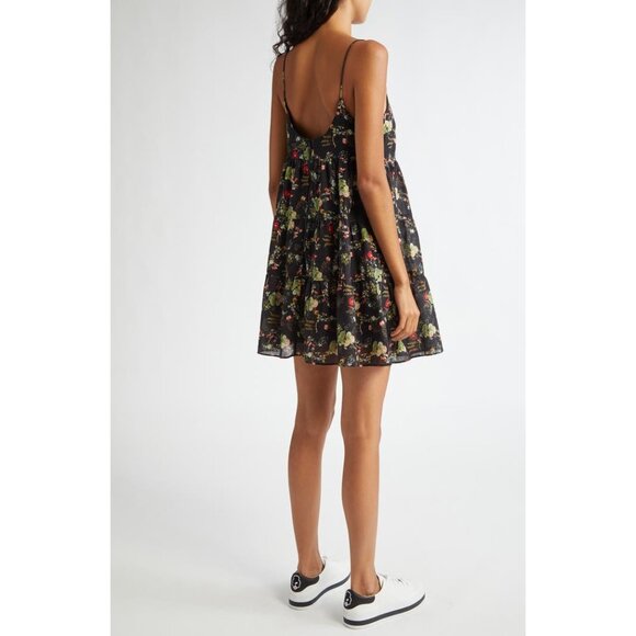 Alice + Olivia Collen Floral black Mini dress size 8 - Picture 2 of 12